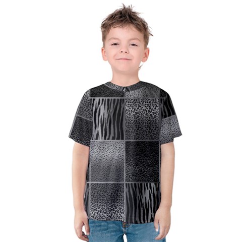 Gray Animal Print Kids  Cotton Tee by danenraven