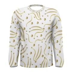 Illustration Pattern Seamless Golden 3d Men s Long Sleeve Tee by danenraven