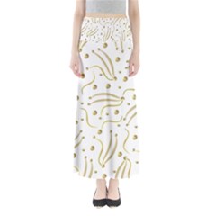 Illustration Pattern Seamless Golden 3d Full Length Maxi Skirt by danenraven