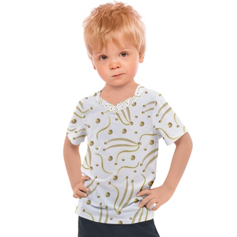 Illustration Pattern Seamless Golden 3d Kids  Sports Tee by danenraven