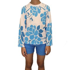 Flower Petal Branch Corolla Kids  Long Sleeve Swimwear by danenraven