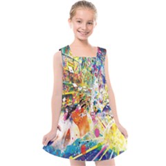 Multicolor Anime Colors Colorful Kids  Cross Back Dress by BangZart