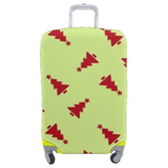 Red Christmas Tree Green Luggage Cover (medium) by TetiBright