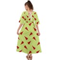 Red Christmas Tree Green Kimono Sleeve Boho Dress View2