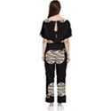 Gold Ornaments Black Batwing Lightweight Chiffon Jumpsuit View2