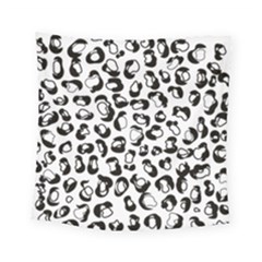 Black And White Leopard Print Jaguar Dots Square Tapestry (small) by ConteMonfreyShop