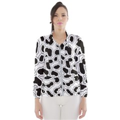 Black And White Dots Jaguar Women s Windbreaker by ConteMonfreyShop