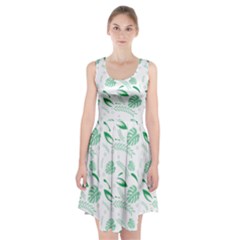 Green Nature Leaves Draw    Racerback Midi Dress by ConteMonfreyShop