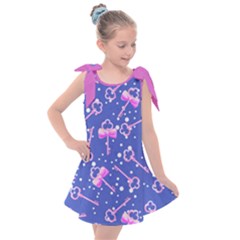 Pink Key Love Kids  Tie Up Tunic Dress by flowerland