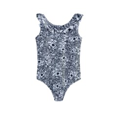 Weird Cute Fantasy Monsters Motif Pattern Kids  Frill Swimsuit by dflcprintsclothing