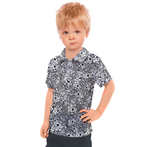 Weird Cute Fantasy Monsters Motif Pattern Kids  Polo Tee by dflcprintsclothing