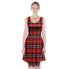 Black, White And Red Classic Plaids Racerback Midi Dress by ConteMonfrey