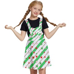 Christmas Xmas Green Stars Background Star Kids  Apron Dress by Wegoenart