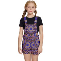 Mandala Kaleidoscope Background Kids  Short Overalls by Wegoenart