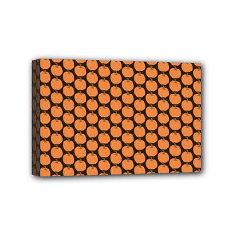 Cute Pumpkin Black Small Mini Canvas 6  X 4  (stretched) by ConteMonfrey