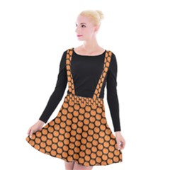 Cute Pumpkin Black Small Suspender Skater Skirt by ConteMonfrey