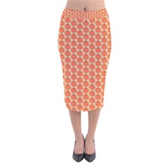 Cute Pumpkin Small Velvet Midi Pencil Skirt by ConteMonfrey