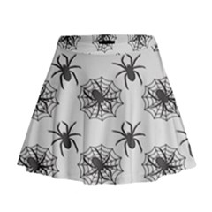 Spider Web - Halloween Decor Mini Flare Skirt by ConteMonfrey