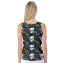 Green Roses And Skull - Romantic Halloween   Women s Basketball Tank Top View2