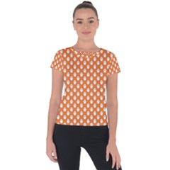Cute Little Ghosts Halloween Theme Short Sleeve Sports Top  by ConteMonfrey