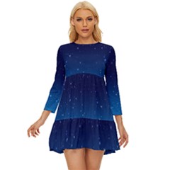 Stars-1 Long Sleeve Babydoll Dress by nateshop