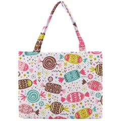 Candy Background Cartoon Mini Tote Bag by Jancukart