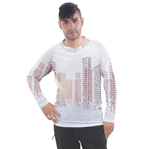 Buildings, Building City Building Condominium Skyscraper Men s Pique Long Sleeve Tee by Jancukart