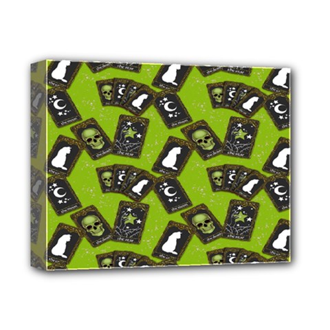 Cats And Skulls - Modern Halloween  Deluxe Canvas 14  X 11  (stretched) by ConteMonfrey