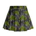 Halloween - Green Roses On Spider Web  Mini Flare Skirt View1