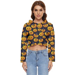 Jack O Lantern  Women s Lightweight Cropped Hoodie by ConteMonfrey