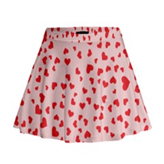 Hearts Valentine Heart Pattern Mini Flare Skirt by Ravend