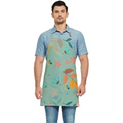 Background Flower Plant Leaves Kitchen Apron by Ravend