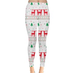 Christmas Illustration Texture Pattern Leggings  by danenraven