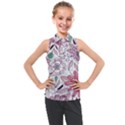 National Wind Flower Knitting Pattern Flower Symmetry Kids  Sleeveless Polo Tee View1