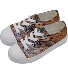 Abstract Ammonite I Kids  Low Top Canvas Sneakers by kaleidomarblingart