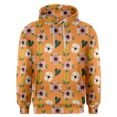 Flower White Pattern Floral Men s Overhead Hoodie by Wegoenart