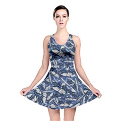 Butterflies Motif Collage Pattern Reversible Skater Dress by dflcprintsclothing