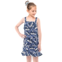 Butterflies Motif Collage Pattern Kids  Overall Dress by dflcprintsclothing