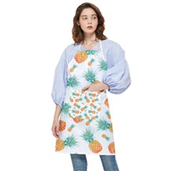 Pineapple Background Pattern Fruit Pocket Apron by Wegoenart