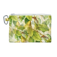 Pear Fruit Tree Organic Pattern Canvas Cosmetic Bag (large) by Wegoenart