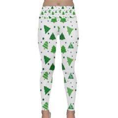 Christmas Tree Pattern Design Lightweight Velour Classic Yoga Leggings by Wegoenart