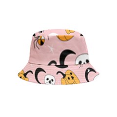 Pumpkin Cat Pattern Skull Bucket Hat (kids) by Wegoenart