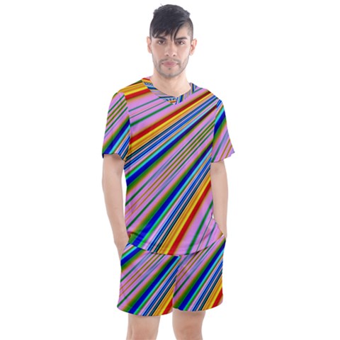 Background-colors-colorful-design Men s Mesh Tee And Shorts Set by Pakrebo