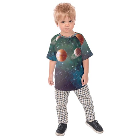 Planet Galaxy Fantasy Kids  Raglan Tee by danenraven