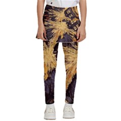 Brown And Black Abstract Painting Doctor Who Tardis Vincent Van Gogh Kids  Skirted Pants by danenraven