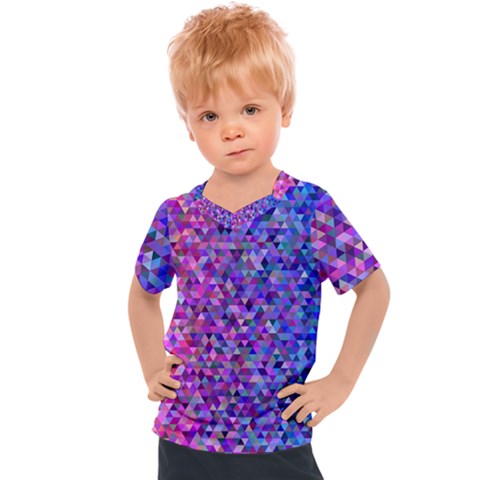 Abstract Triangle Tile Mosaic Pattern Kids  Sports Tee by danenraven