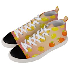 Fruits-gradient,orange Men s Mid-top Canvas Sneakers by nateshop