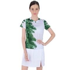 Green Christmas Tree Border Women s Sports Top by artworkshop