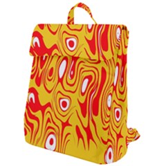 Red-yellow Flap Top Backpack by nateshop