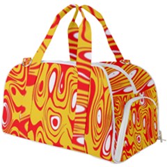 Red-yellow Burner Gym Duffel Bag by nateshop